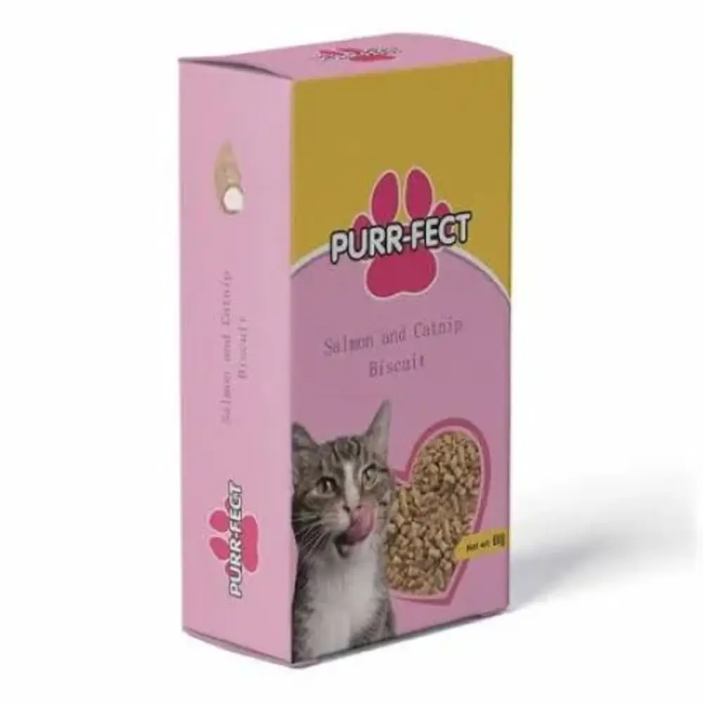 Purrfect Salmon & Catnip Biscuit Cat Treats 80G